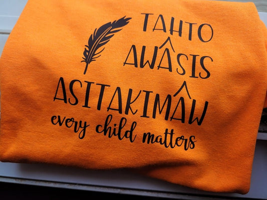 Every Child Matters | Orange Shirt Day | Cree | Youth T-shirt